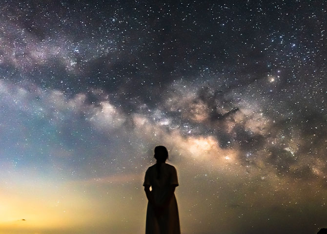 写真：大パノラマの星空